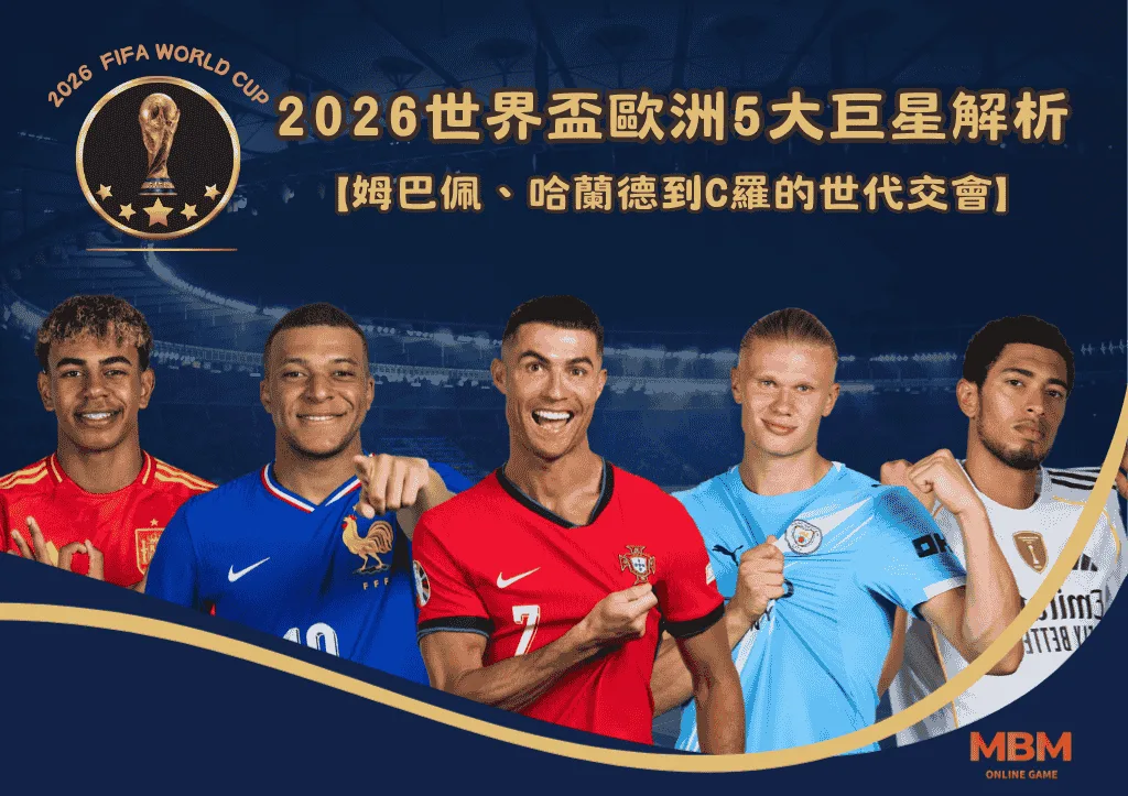 2026世界盃歐洲5大巨星解析:姆巴佩、哈蘭德到C羅的世代交會 1 2026世界盃歐洲5大巨星解析:姆巴佩、哈蘭德到C羅的世代交會