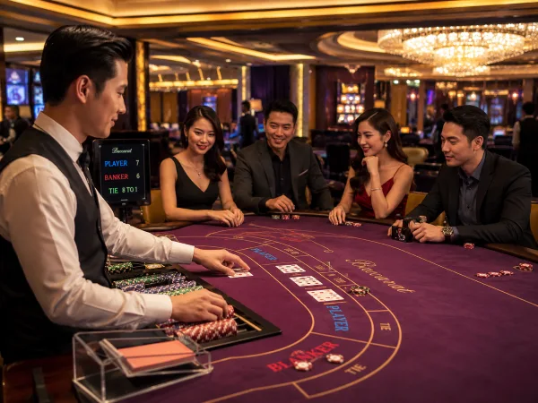 百家樂算牌可行嗎?與21點算牌的本質差異深度解析 3 在玩百家樂的玩家 示意圖